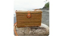 sling women cosmetic bags rattan sequare full handwoven classic design